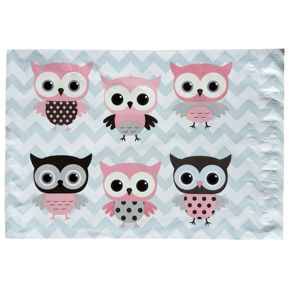 50 Polymailers 10x13‎ Shipping Envelopes Owl Self Seal Waterproof Boutique